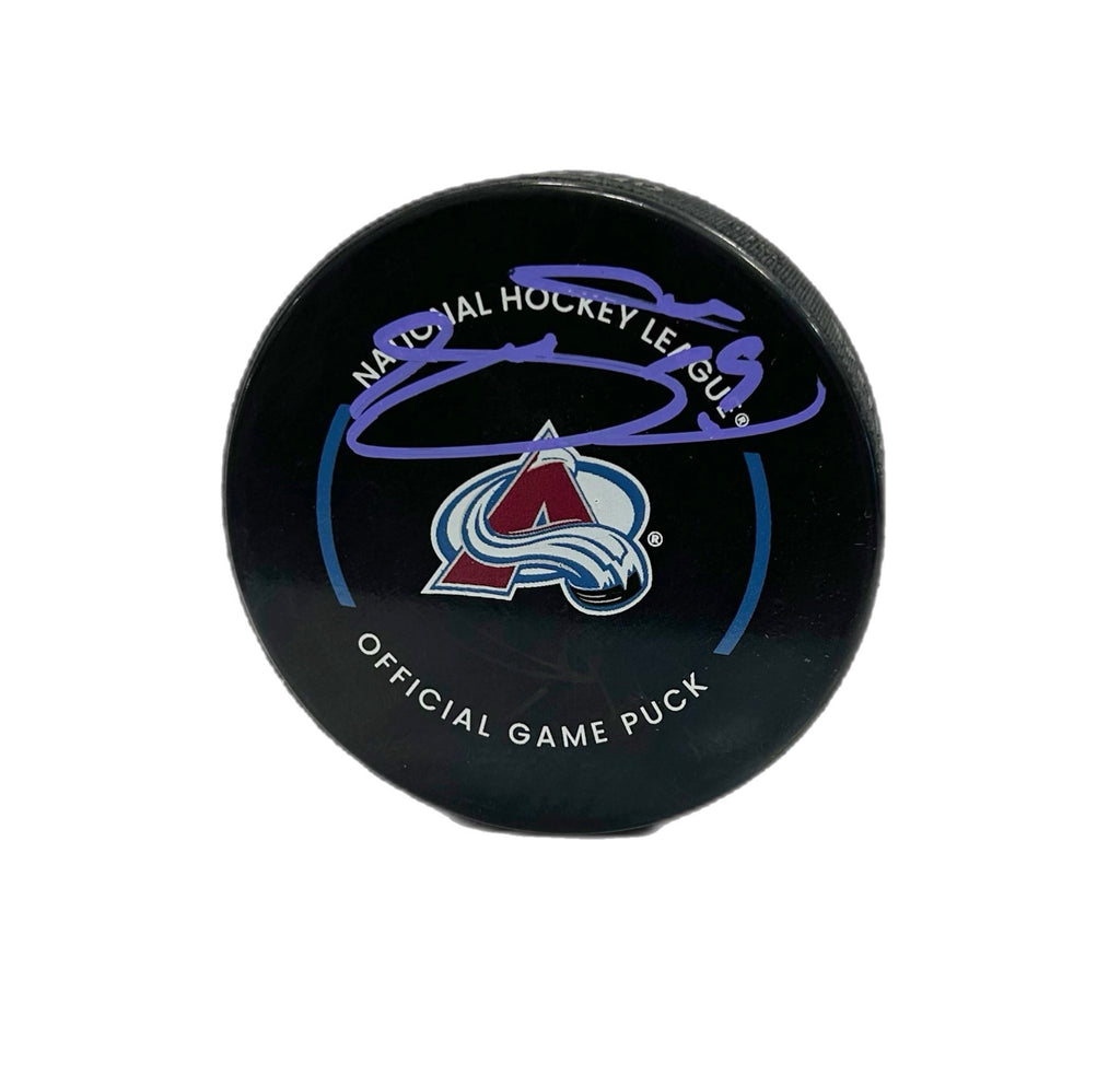 Joe Sakic Autographed Puck - Official Colorado