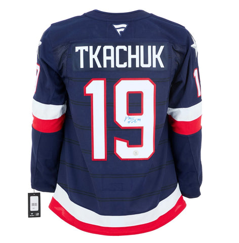 Matthew Tkachuk Autographed Team USA 4 Nations Face-Off Fanatics Premium Jersey
