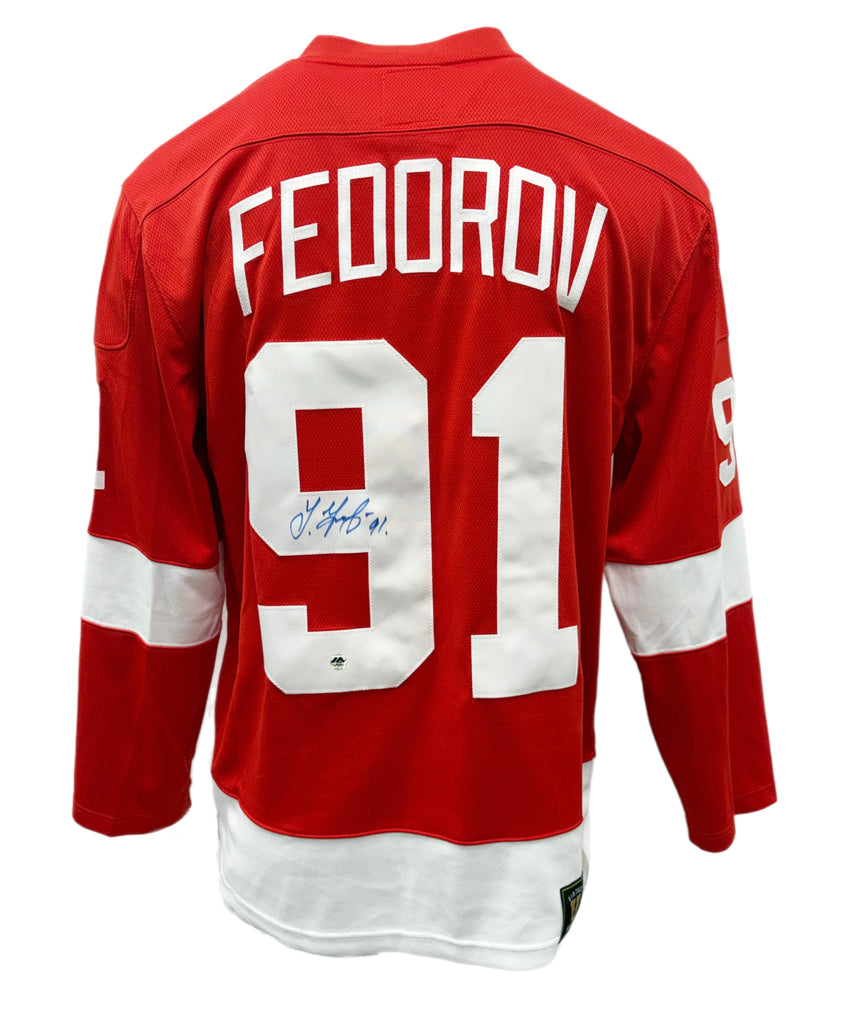 Sergei Fedorov Autographié Scission fanatique chandail