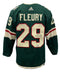 Marc-André Fleury Autographed Green Adidas Authentic Jersey - Minnesota