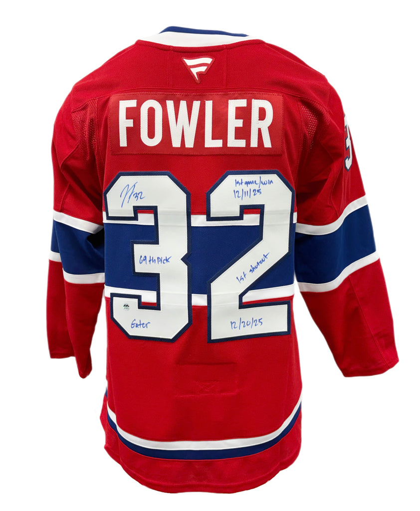 Jacob Fowler Autographed & Inscribed (5x) Fanatics Premium Jersey
