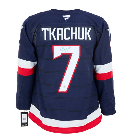 Brady Tkachuk Autographed Team USA 4 Nations Face-Off Fanatics Premium Jersey