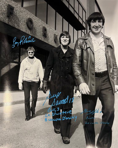 Guy Lapointe / Serge Savard / Larry Robinson Autographed 16x20 Photo - Street