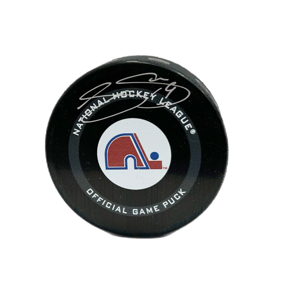 Joe Sakic Autographed Puck - Official Nordiques