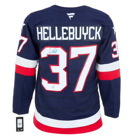 Connor Hellebuyck Autographed Team USA 4 Nations Face-Off Fanatics Premium Jersey