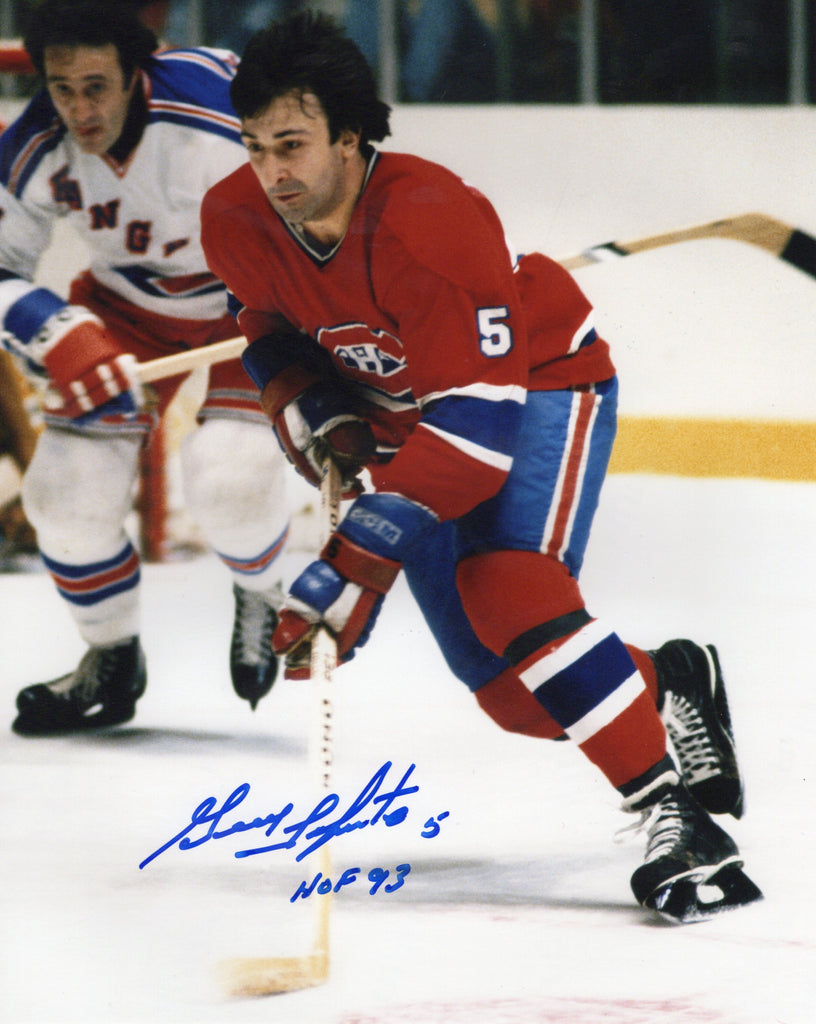 Guy Lapointe Autographed & Inscribed 8x10 Photo - Action (2)