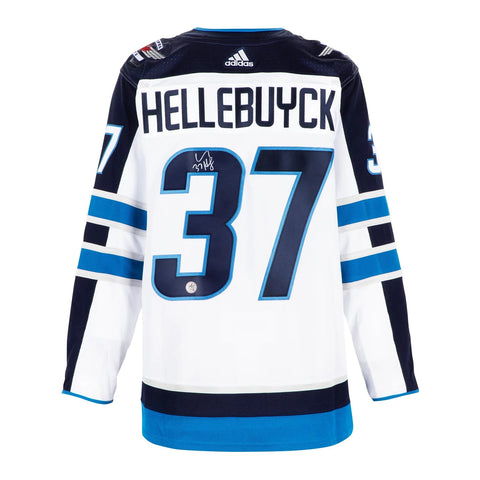 Connor Hellebuyck Autographed Winnipeg Jets White Adidas Authentic Jersey
