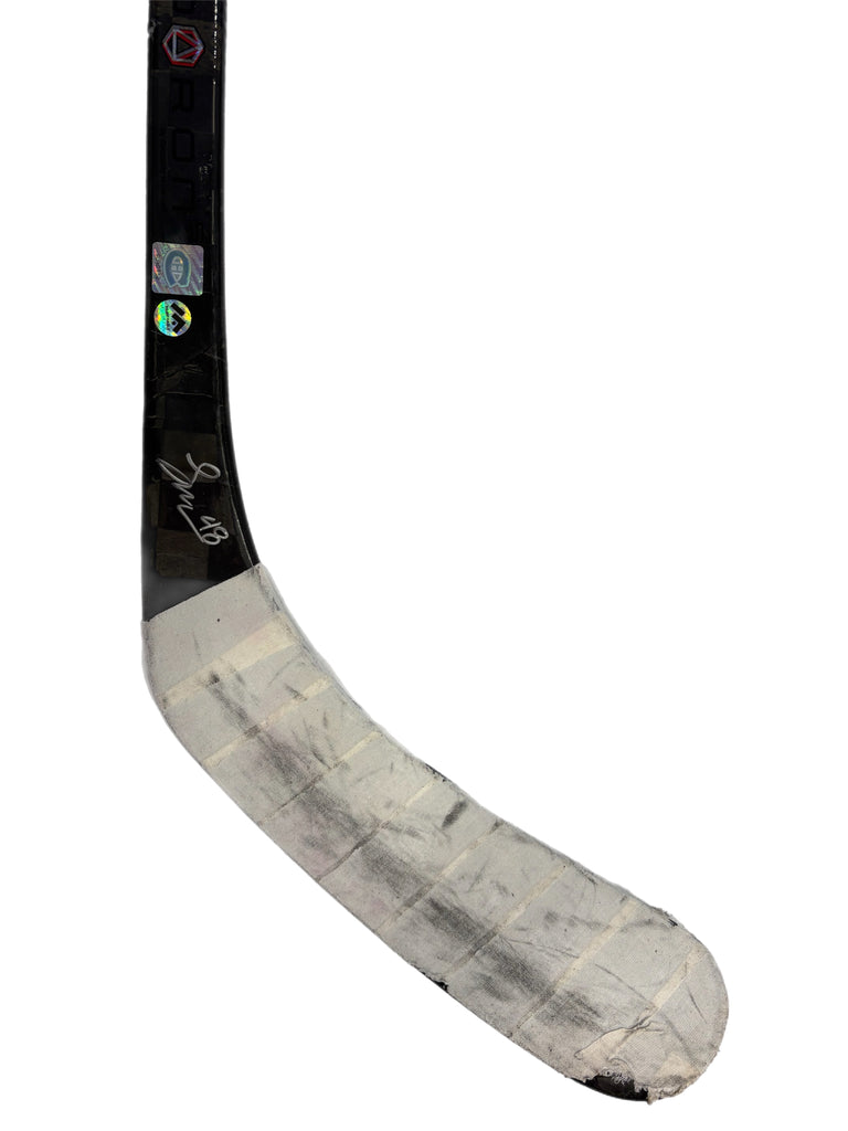 Lane Hutson Autographed Game-Used Stick - 2025-26