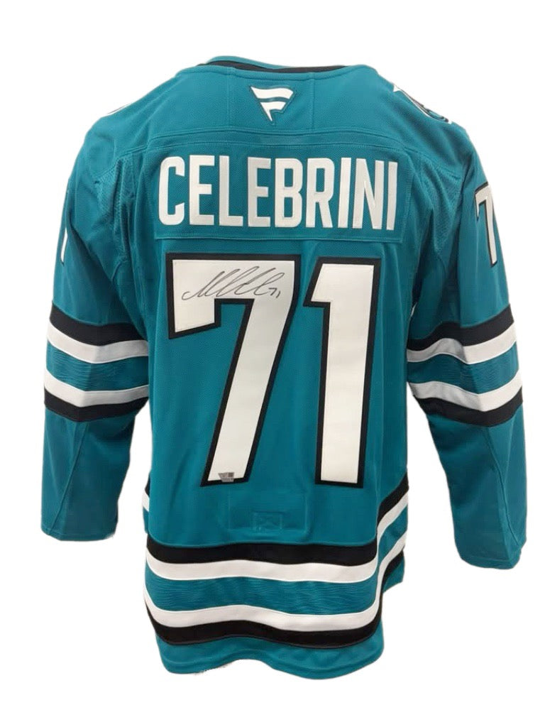 Macklin Celebrini Autographed San Jose Sharks Fanatics Premium Jersey