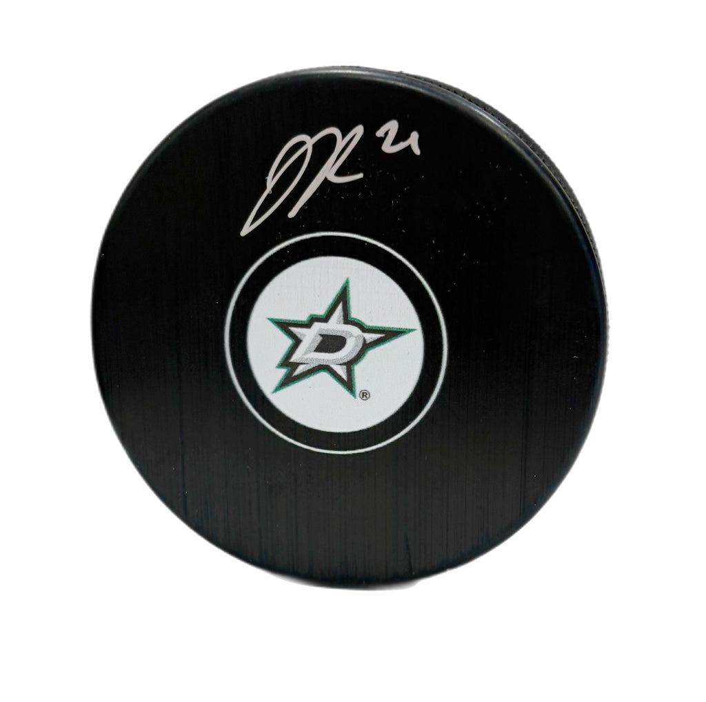Jason Robertson Autographed Puck - Logo