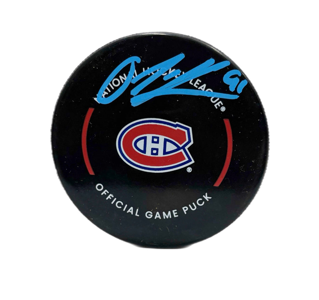 Oliver Kapanen Autographié Puck - Officiel