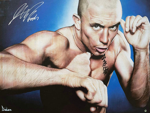 Georges St-Pierre (GSP) Autographed 30x40 Canvas - Limited Edition of 10