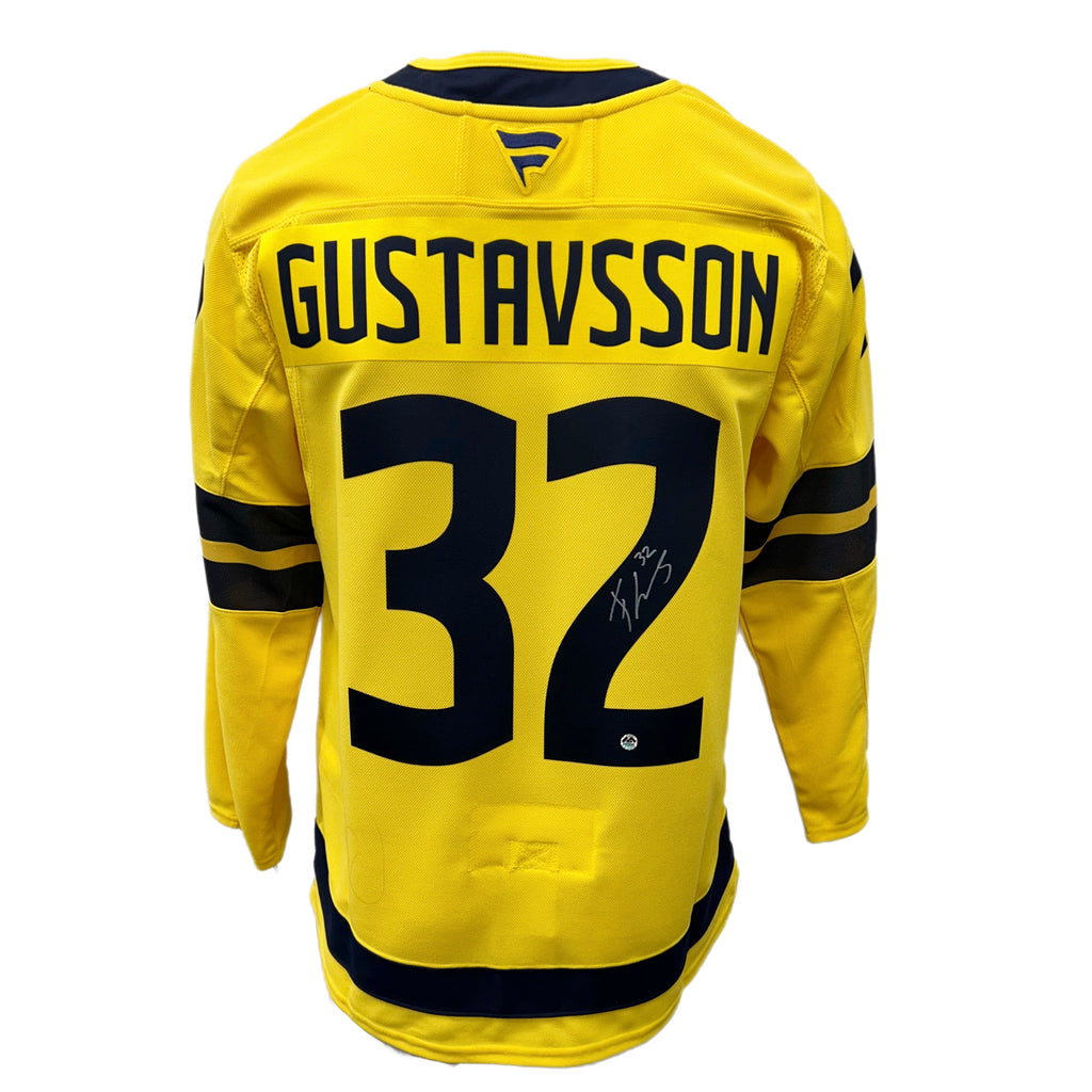 Filip Gustavsson Autographed Fanatic Premium Jersey - TEAM SWEDEN (4 Nations)