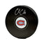 Cole Caufield Autographed Puck - Logo