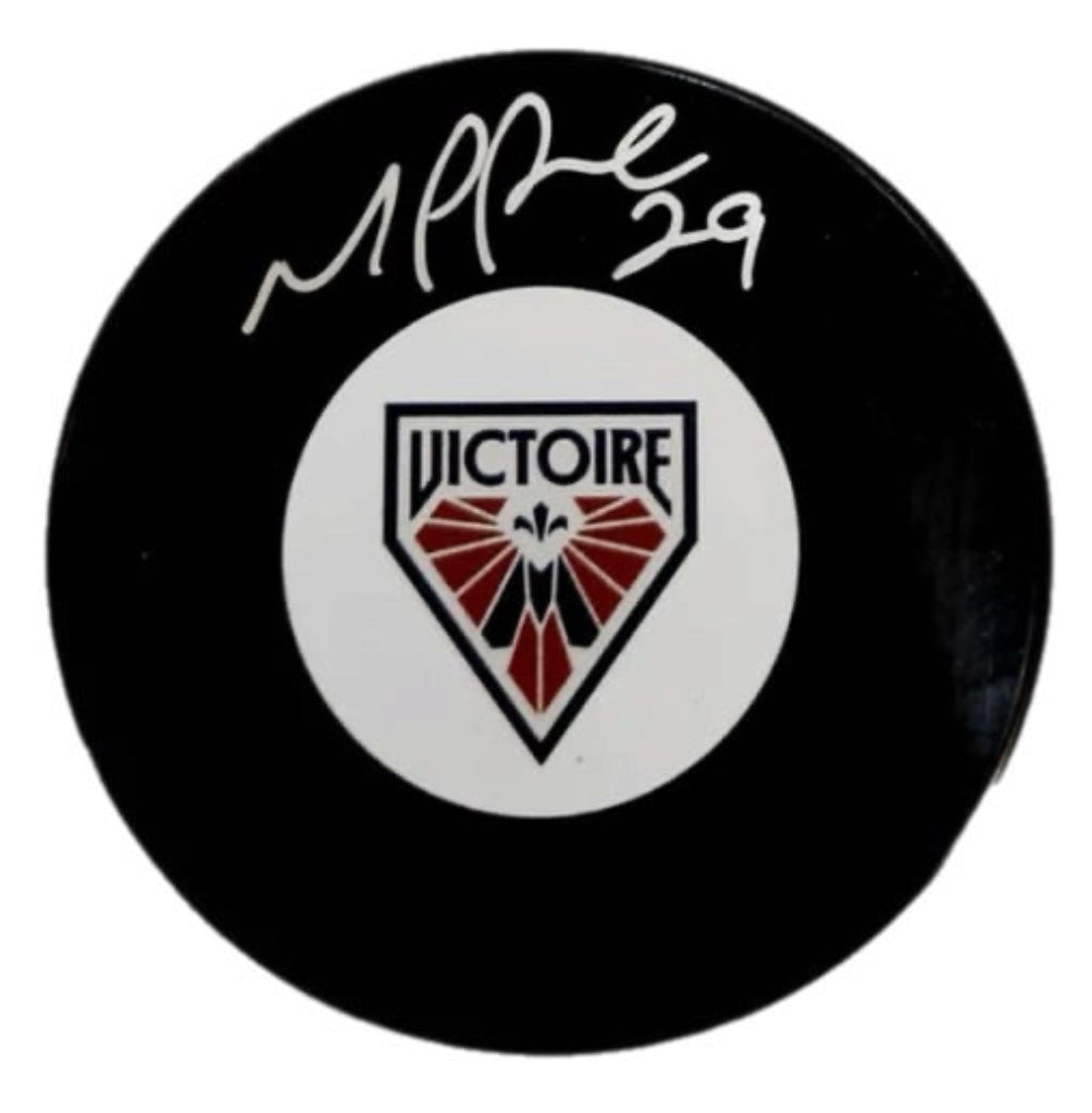 Marie-Philip Poulin Autographed Puck - Logo (Montreal Victoire)