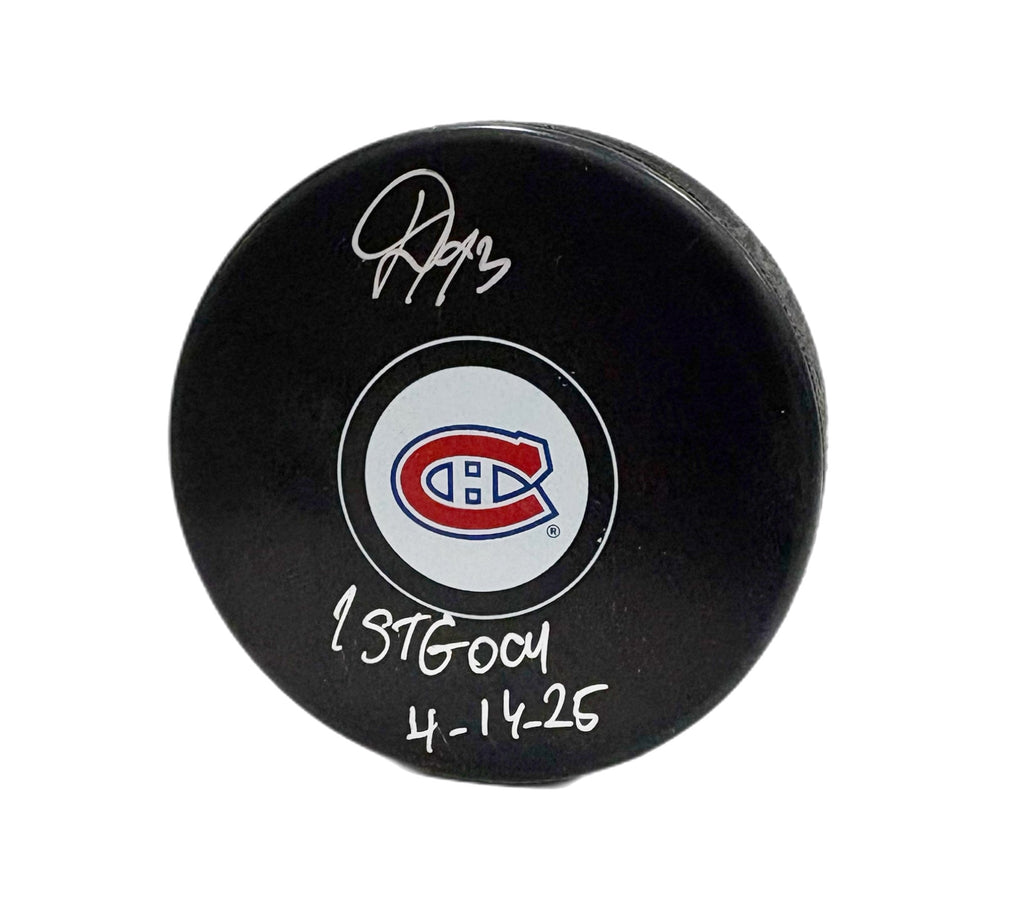 Ivan Demidov Autographed & Inscribed Puck - Logo