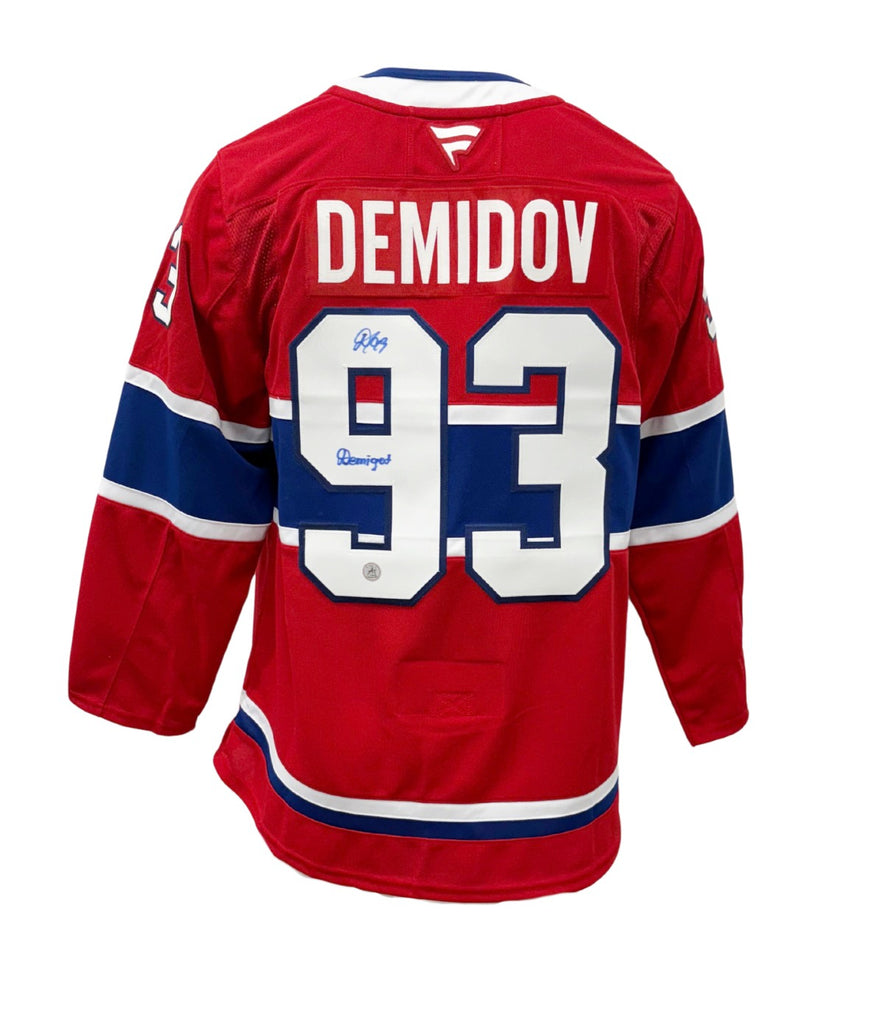 Ivan Demidov Autographed & Inscribed Montreal Canadiens Fanatics Premium Jersey - Demigod