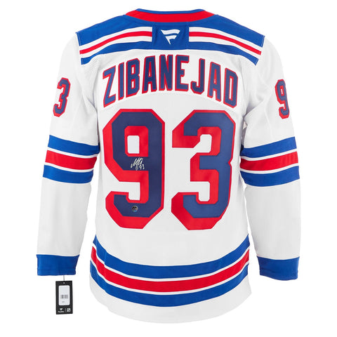 Mika Zibanejad Autographed White New York Rangers Fanatics Premium Jersey