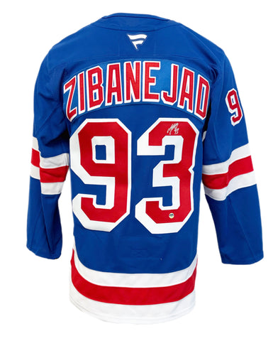 Mika Zibanejad Autographed New York Rangers Fanatics Premium Jersey