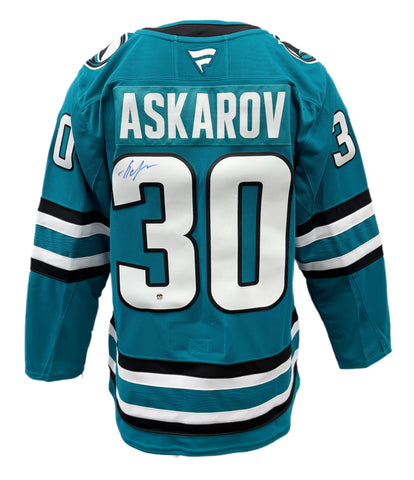 Yaroslav Askarov Autographed San Jose Sharks Fanatics Premium Jersey
