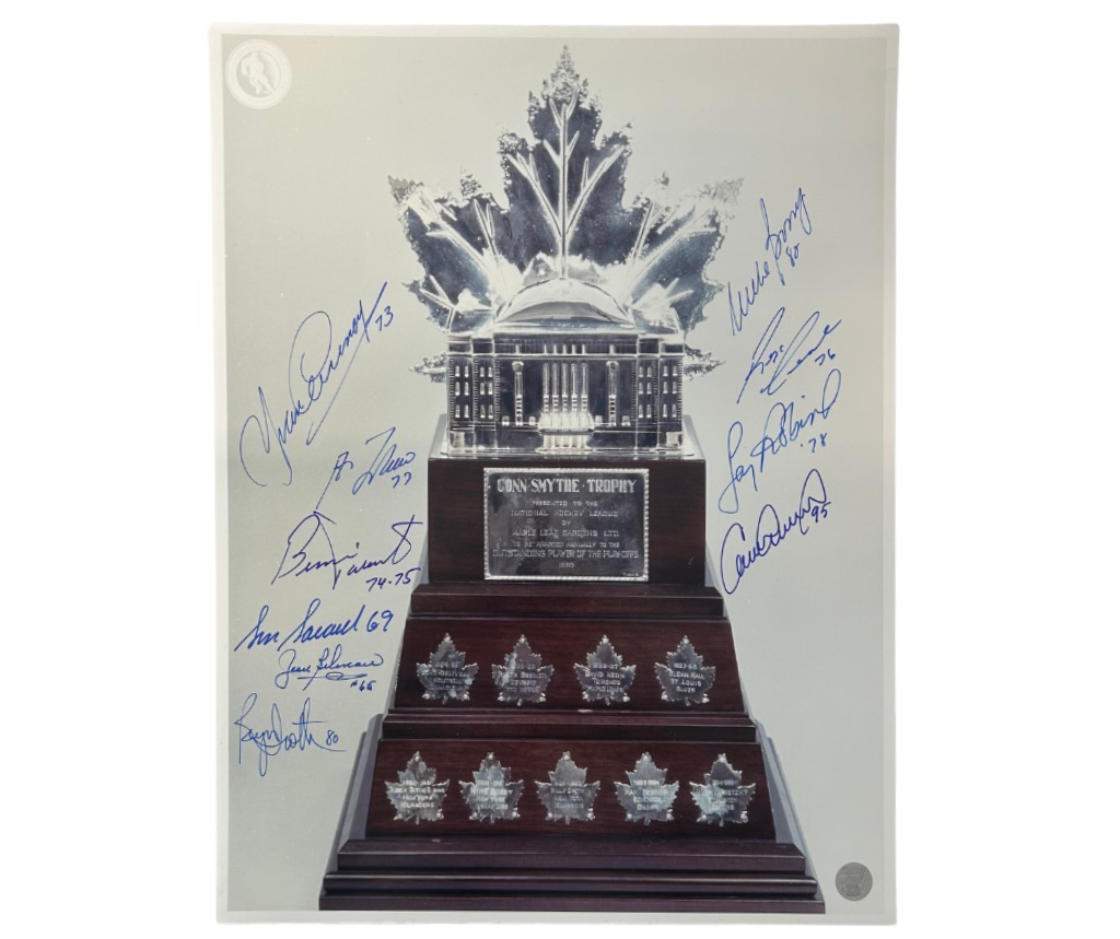 (PAST AUCTION) <br> Lot 77: Conn Smythe Autographed 11 x 14 Photo (10 Autographs)