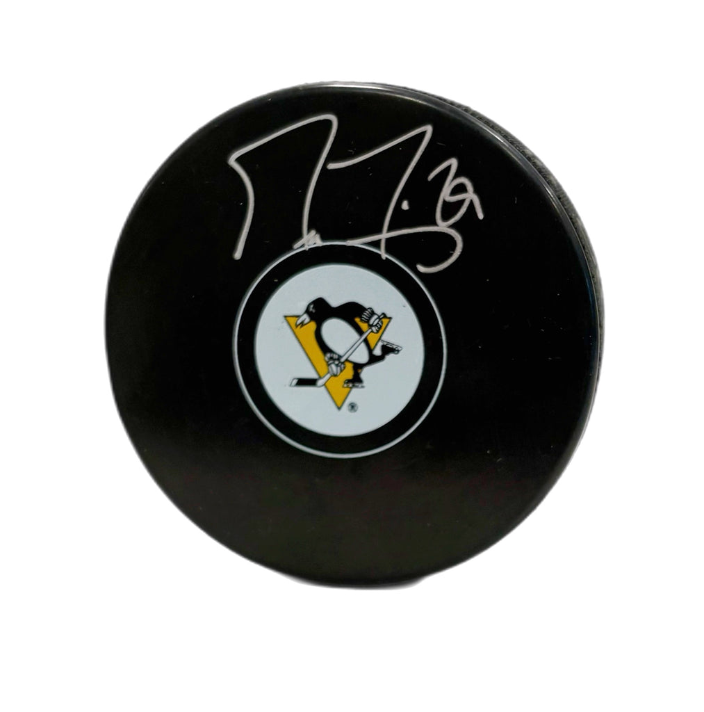 Marc-Andre Fleury Autographed Puck - Logo (Pittsburgh)