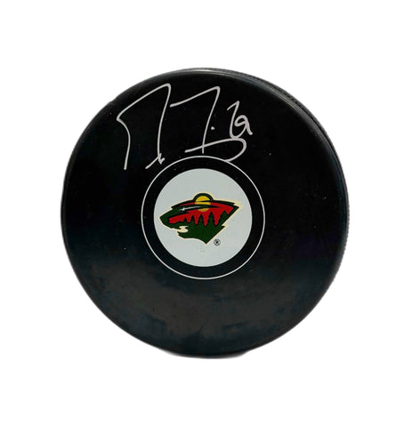 Marc-Andre Fleury Autographed Puck - Logo (Wild)