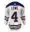 Kevin Lowe Autographed White Adidas Authentic Jersey
