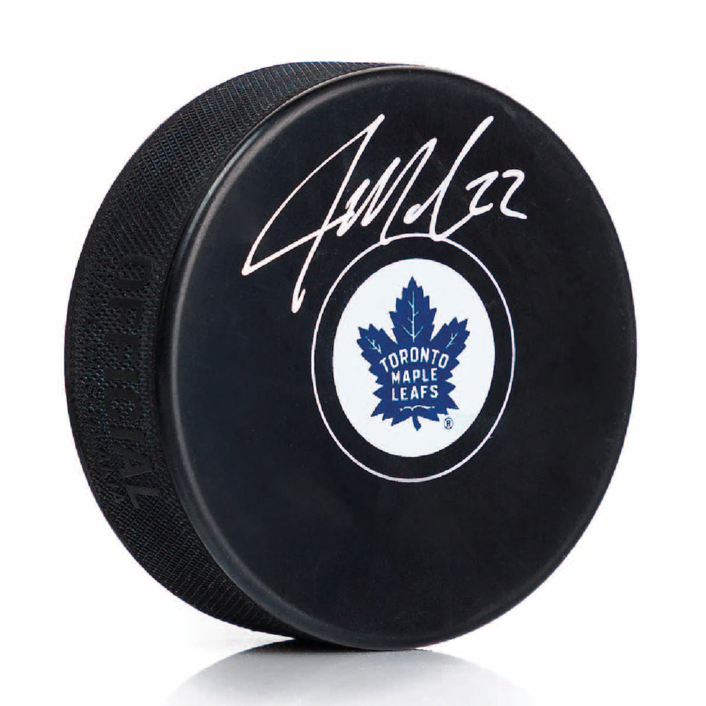 Jake McCabe Autographed Toronto Maple Leafs Puck - Logo