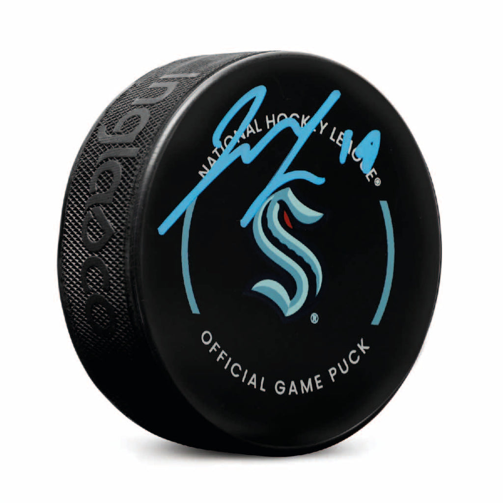 Jared McCann Autographed Seattle Kraken Puck - Official