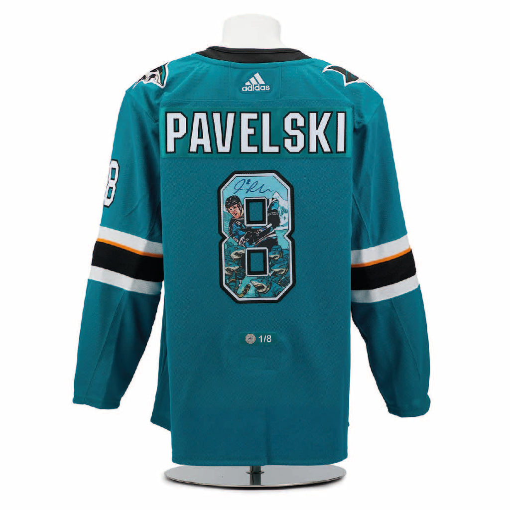 Joe Pavelski Autographié Art authentique d’Adidas chandail - Édition limitée de 8 exemplaires