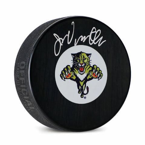 John Vanbiesbrouck Autographed Florida Panthers Retro Puck - Logo