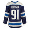 Kent Johnson Autographed Columbus Blue Jackets Alternate Adidas Authentic Jersey