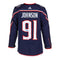Kent Johnson Autographed Columbus Blue Jackets Blue Adidas Authentic Jersey