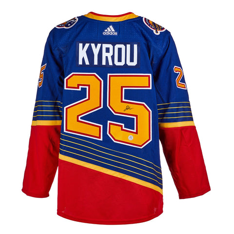 Jordan Kyrou Signed St Louis Blues Alt Retro adidas Jersey