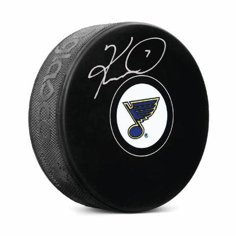 Keith Tkachuk Autographed St Louis Blues Puck - Logo