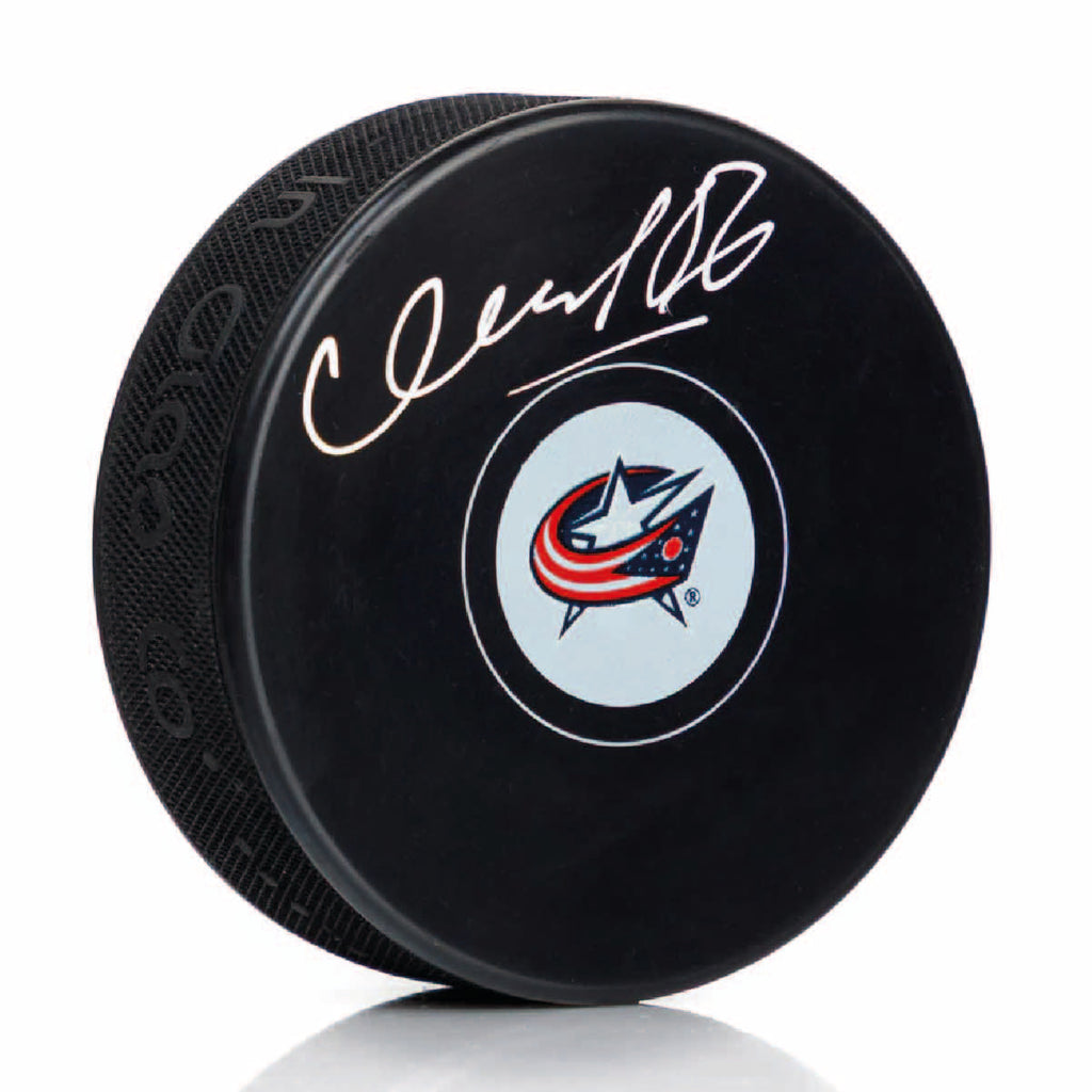 Kirill Marchenko Autographed Columbus Blue Jackets Puck - Logo