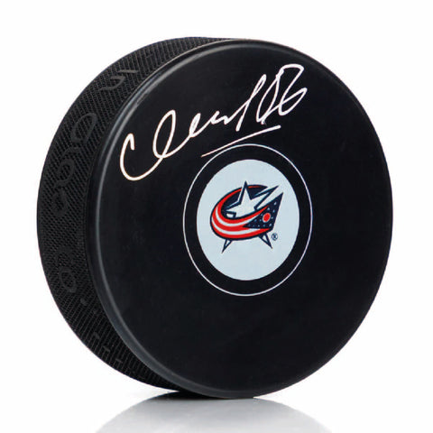 Kirill Marchenko Autographed Columbus Blue Jackets Puck - Logo