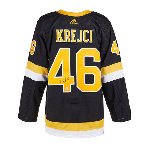 David Krejci Autographed Boston Bruins Alternate Adidas Authentic Jersey