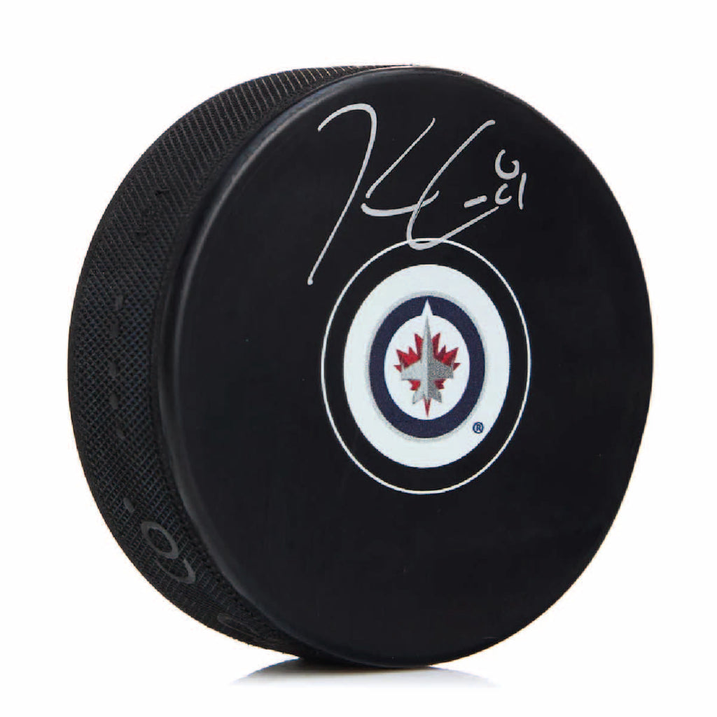 Kyle Connor Winnipeg Jets Autographed Puck - Logo