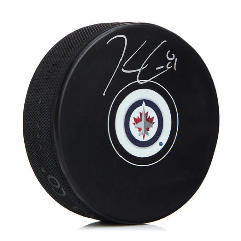Kyle Connor Winnipeg Jets Autographed Puck - Logo