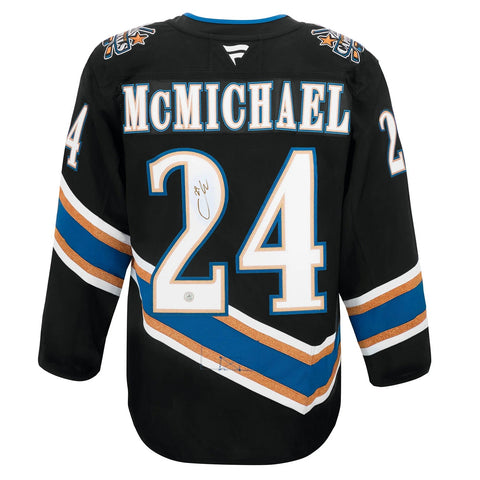 Connor McMichael Signed Washington Capitals Alt Retro Fanatics Premium Jersey