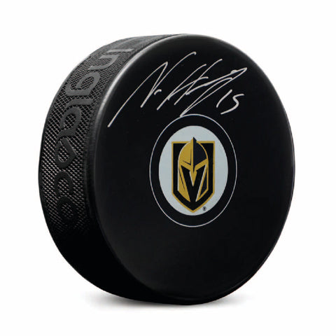 Noah Hanifin Autographed Vegas Golden Knights Puck - Logo