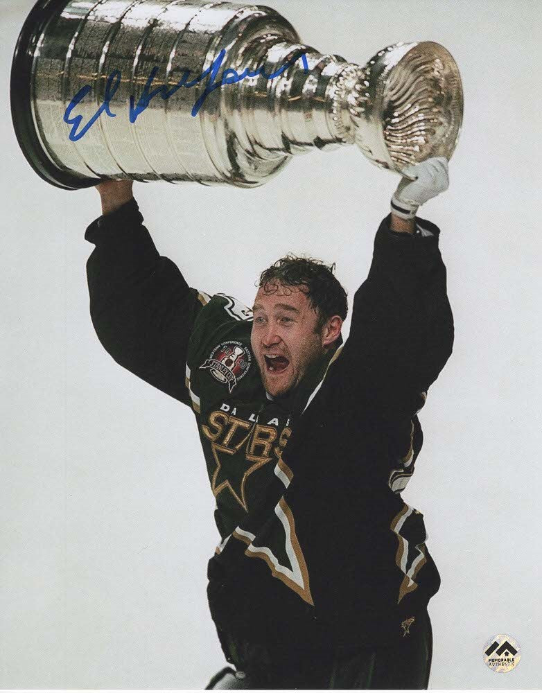 Ed Belfour Autographed 8x10 Photo - Stanley Cup