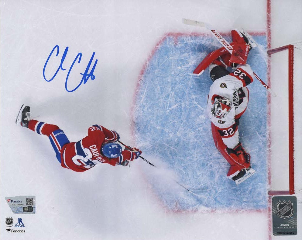 Cole Caufield Autographed 8x10 Photo - First NHL Goal