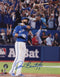 LOT 21: JOSÉ BAUTISTA AUTOGRAPHED 8X10 PHOTO - BAT FLIP