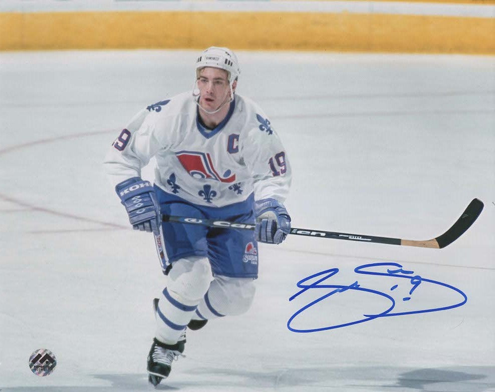 Joe Sakic Autographed 8x10 Photo - Nordiques White Jersey