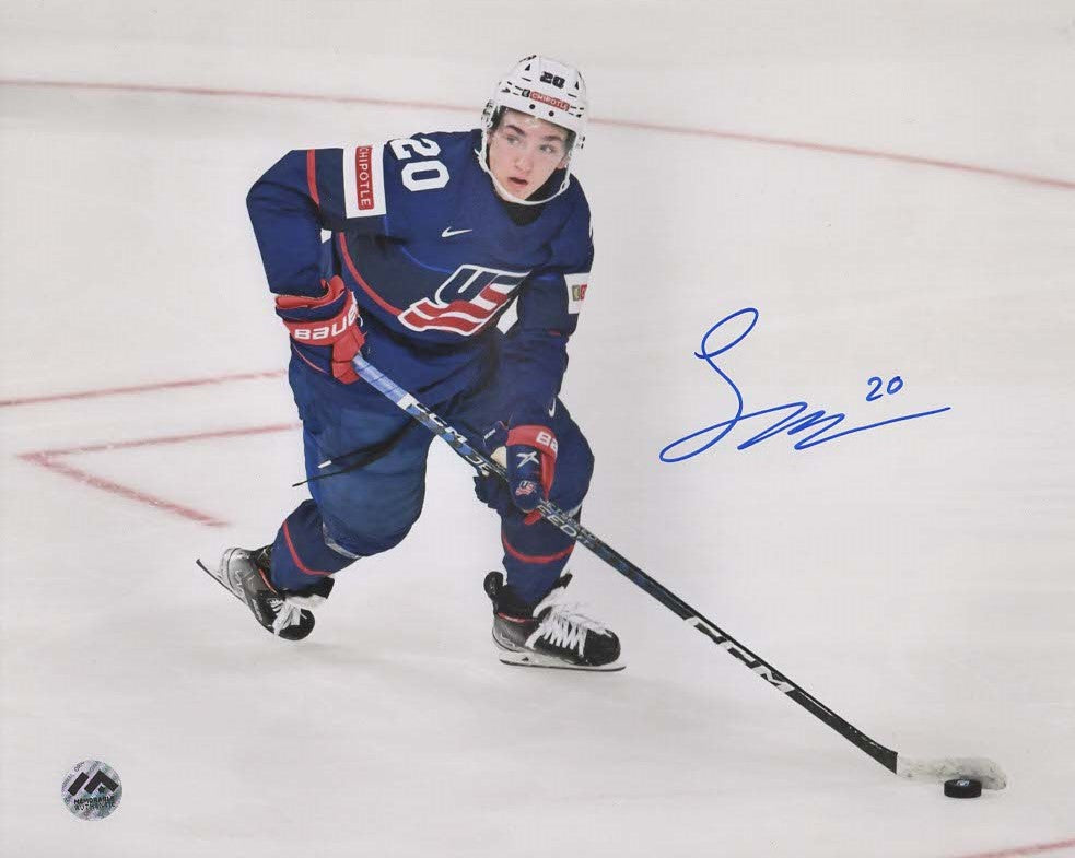 Lane Hutson Autographed 8x10 Photo - Team USA