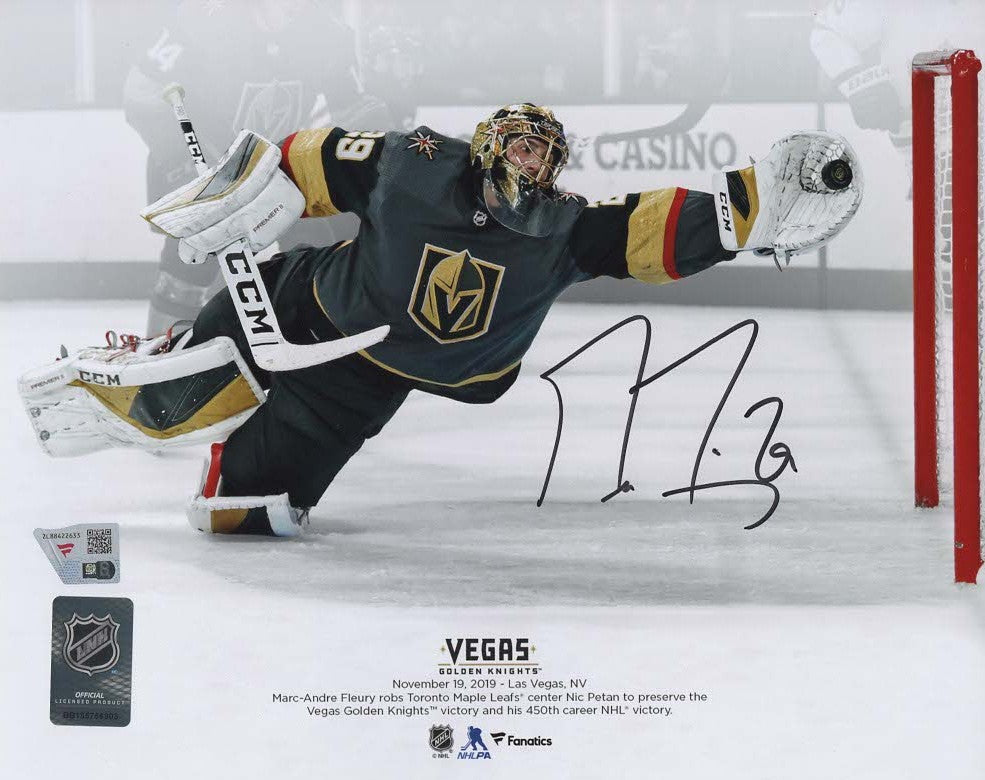 Marc-Andre Fleury Autographed 8x10 Photo - Save