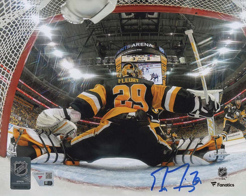 Marc-Andre Fleury Autographed 8x10 Photo - Net View